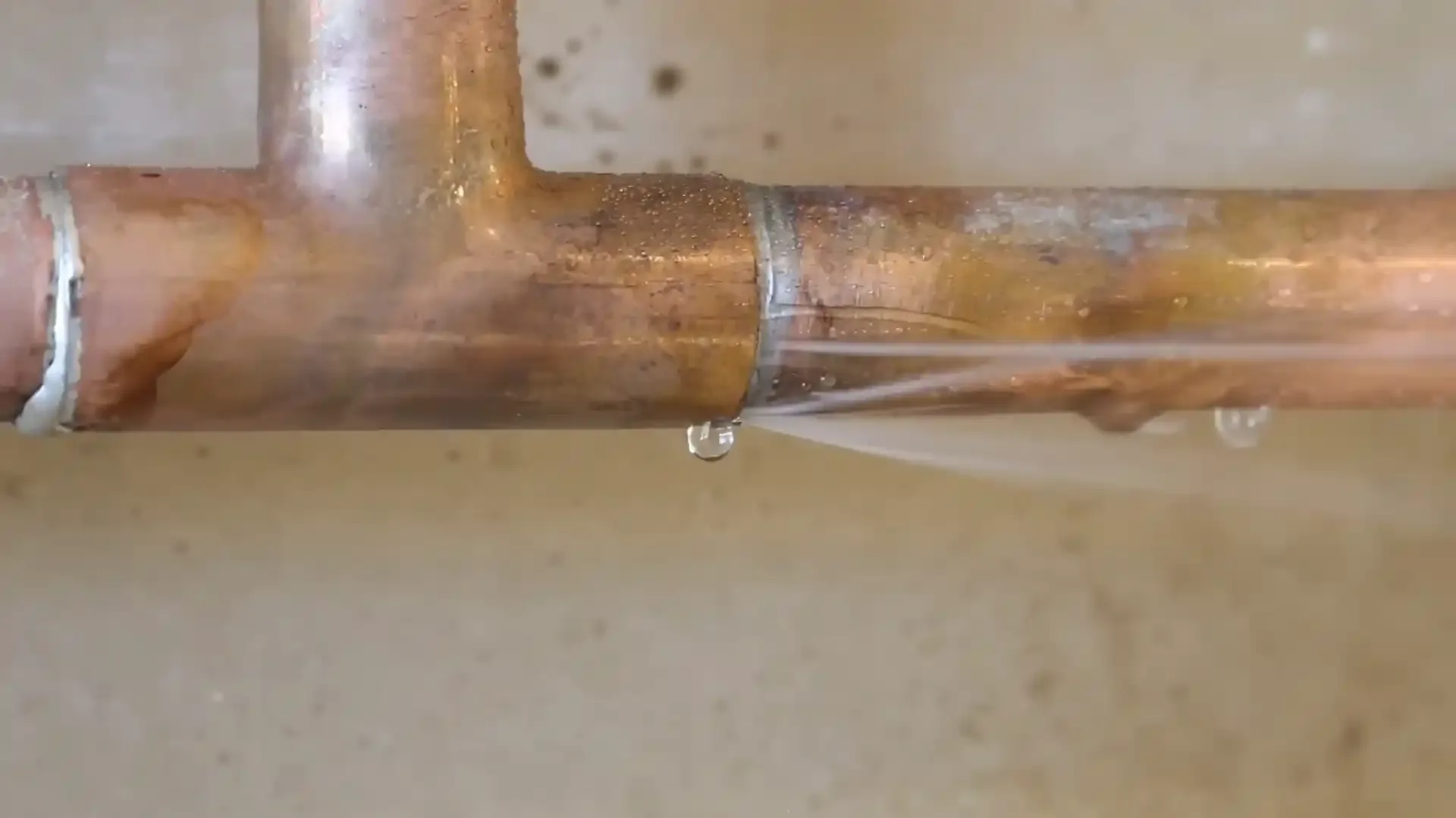 Aging copper pipe in Pueblo Colorado home